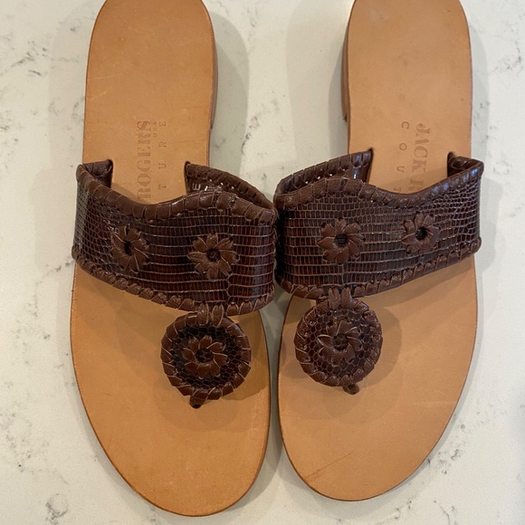 COUTURE LINE!! NWOB- Jack Rogers Couture Flat Reptile Sandal - Picture 6 of 6